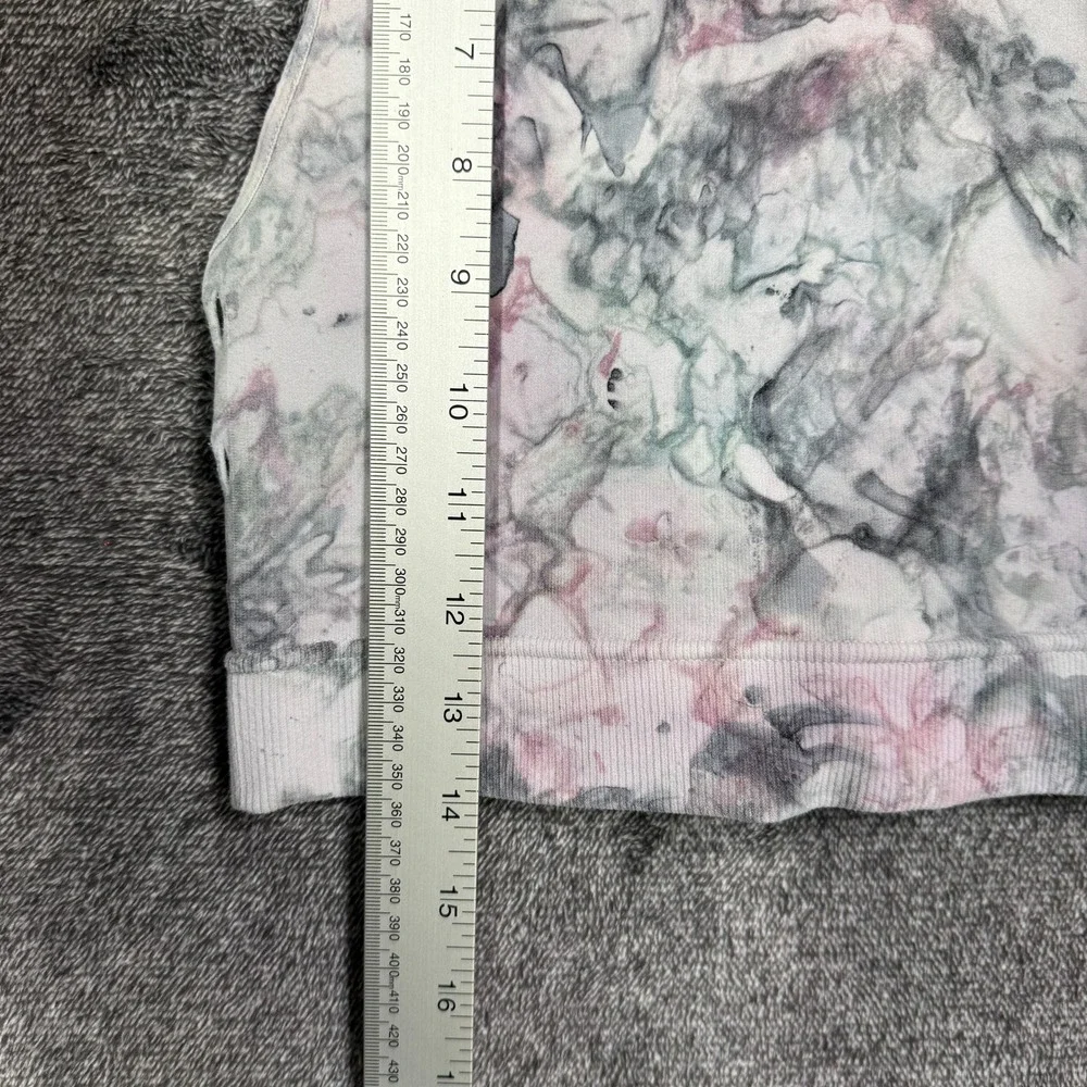 Carbon38 Tank Top‎ XS/S Marble Tie Dye Seamless Crop Pink Grey Laser Cut